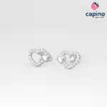 Pendientes de plata corazón Temistocle