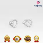Pendientes de plata corazón Umberto - 1