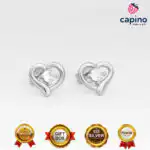 Pendientes de plata corazón Vincenzo - 1