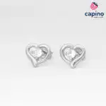 Pendientes de plata corazón Vincenzo