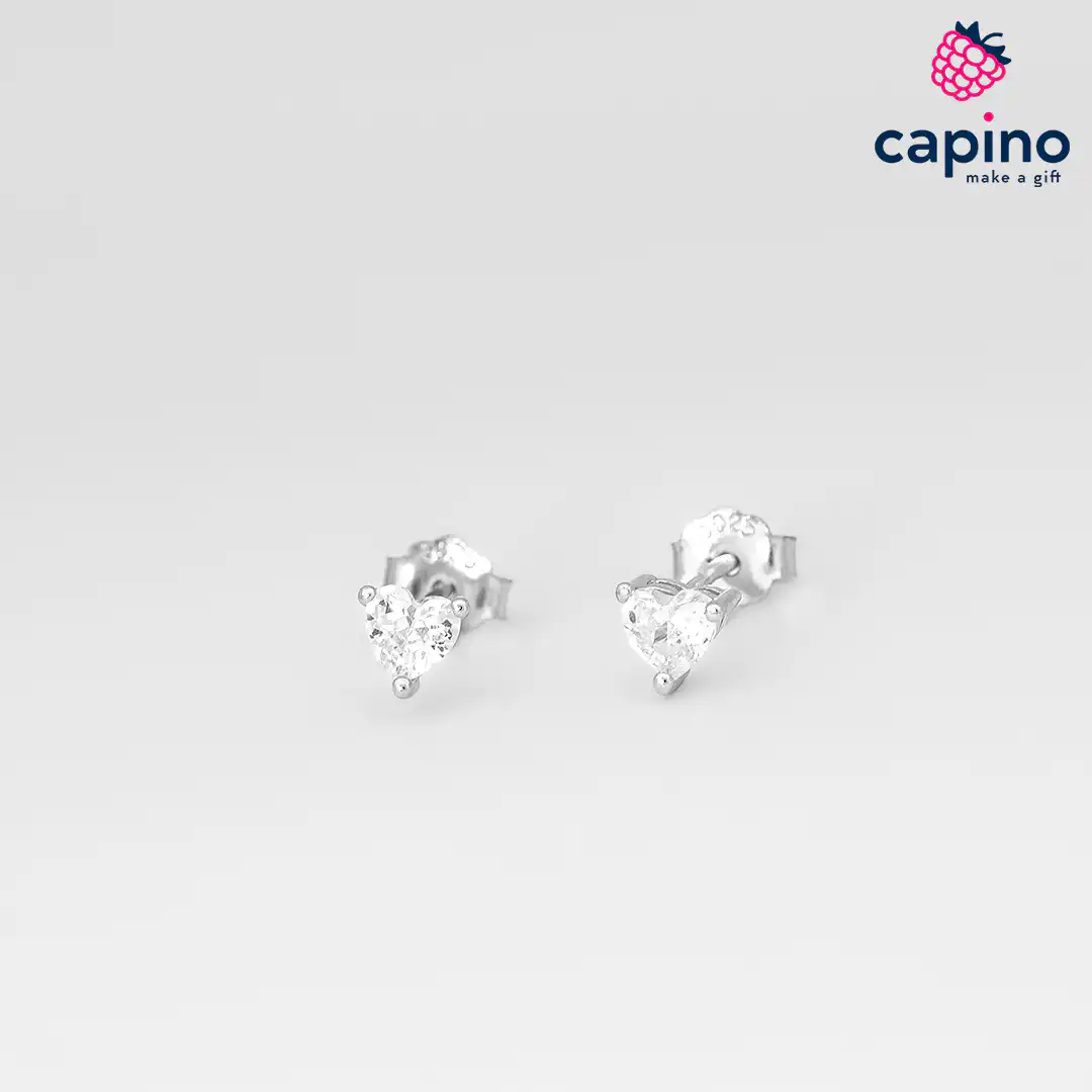 Pendientes de plata corazón Virgilio