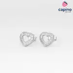 Pendientes de plata corazón Vittorio