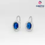 Pendientes de plata elipsis Uberto