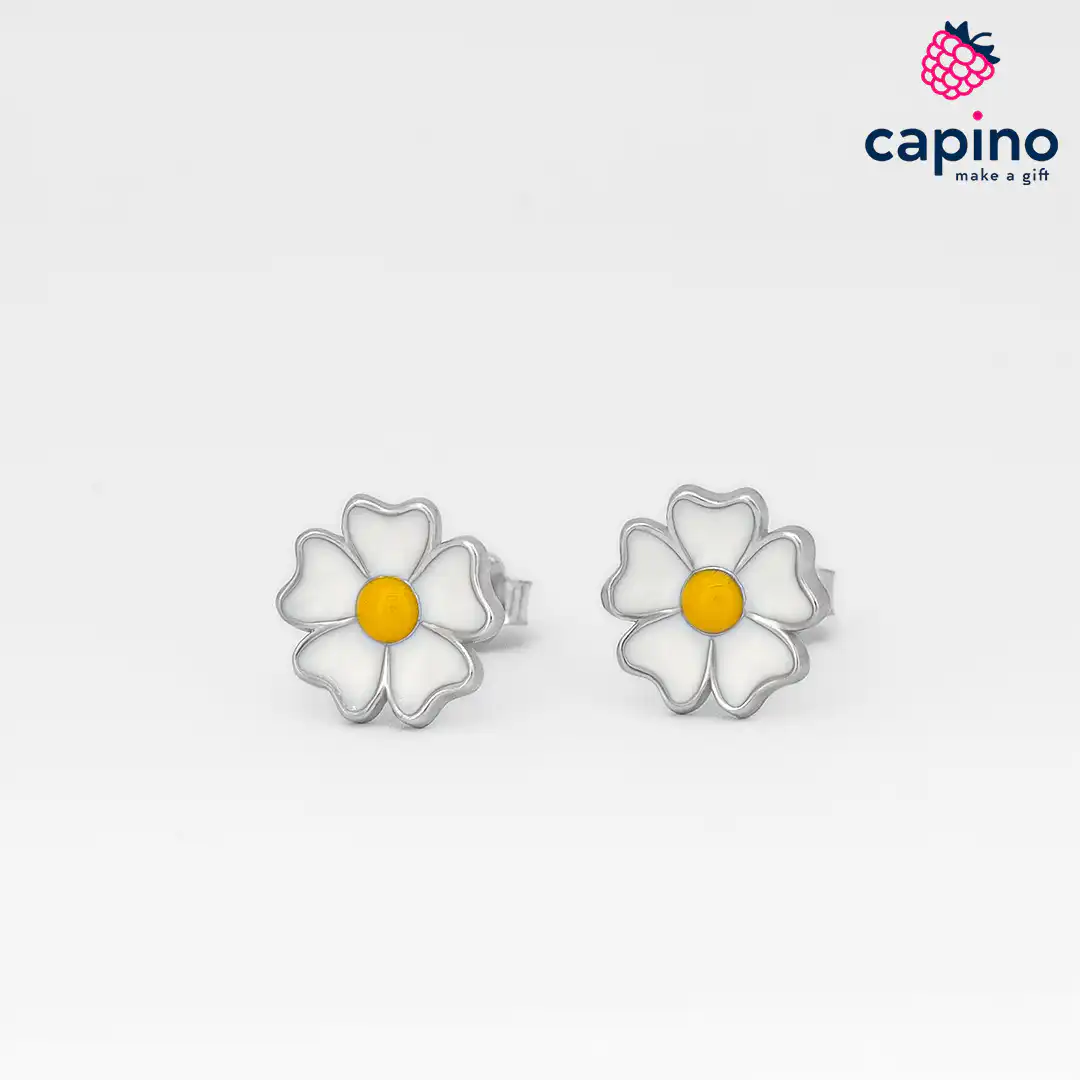 Pendientes de plata flor Oreste