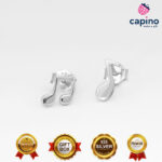 Pendientes de plata notas musicales Ugo - 1