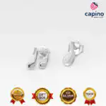 Pendientes de plata notas musicales Ugo - 1