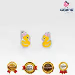 Pendientes para niñas de patito de plata Bailey - 1