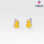 Pendientes para niñas de patito de plata Bailey