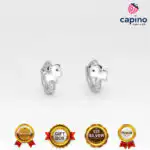 Pendientes para niñas perro de plata Angel - 1