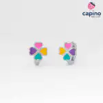 Pendientes para niñas trébol de plata Arya