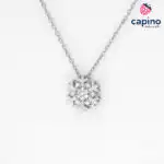 Collar copo de nieve de plata Gastone