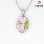 Collar flores de plata Amleto