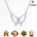 Collar mariposa de plata Ludovico - 1