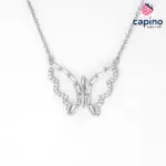 Collar mariposa de plata Ludovico