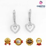 Pendientes de plata corazón Napoleone - 1
