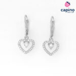 Pendientes de plata corazón Napoleone