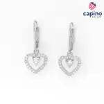 Pendientes de plata corazón Napoleone