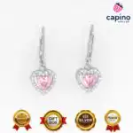Pendientes de plata corazón Toni - 1