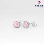 Pendientes de plata corona Rosario