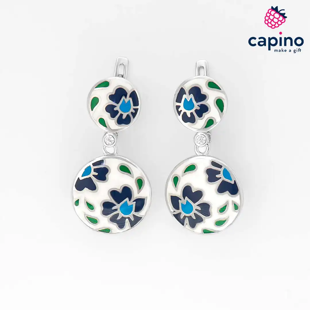 Pendientes flores de plata Zanobi