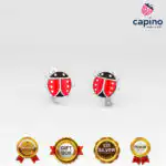 Pendientes para niñas de plata Poppy - 1