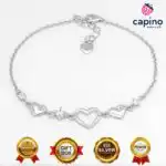 Pulsera de plata corazón Albina - 1