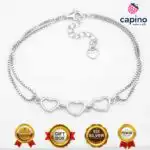 Pulsera de plata corazón Virginia - 1