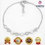 Pulsera de plata corazones Marina - 1