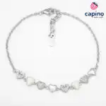 Pulsera de plata corazones Marina