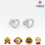 Pendientes de plata corazón Ottone - 1