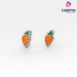 Pendientes para niñas zanahoria de plata Charlotte