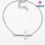 Pulsera de plata cruz Alessandra